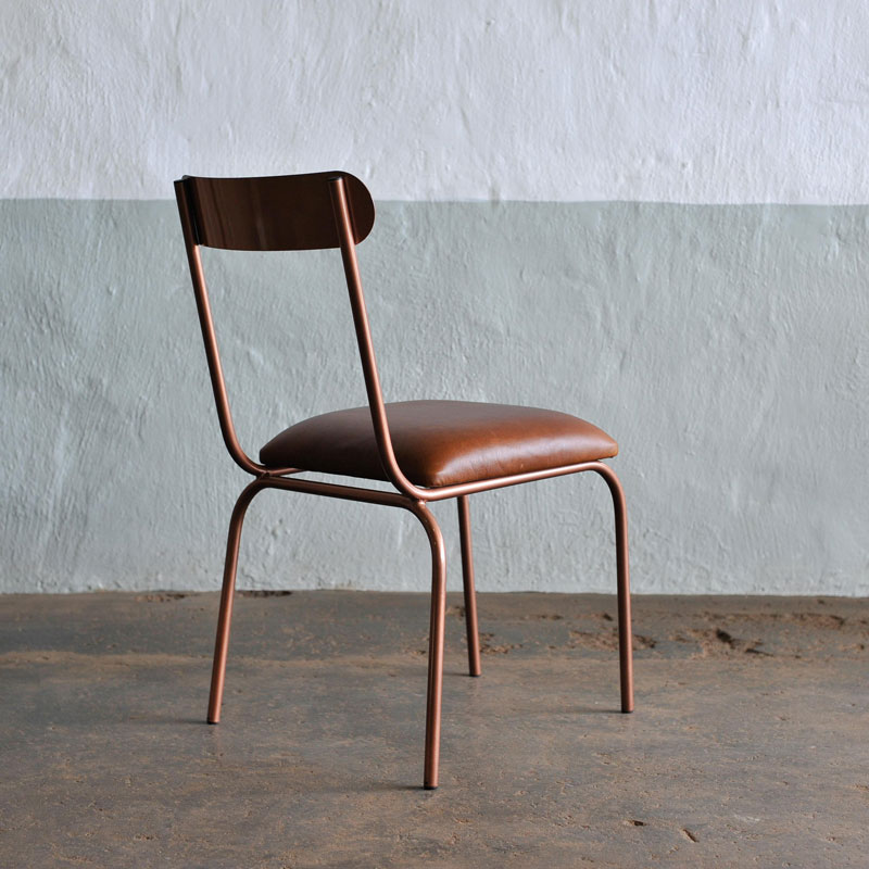 The Skool Chair | Steel & Leather - Image 14
