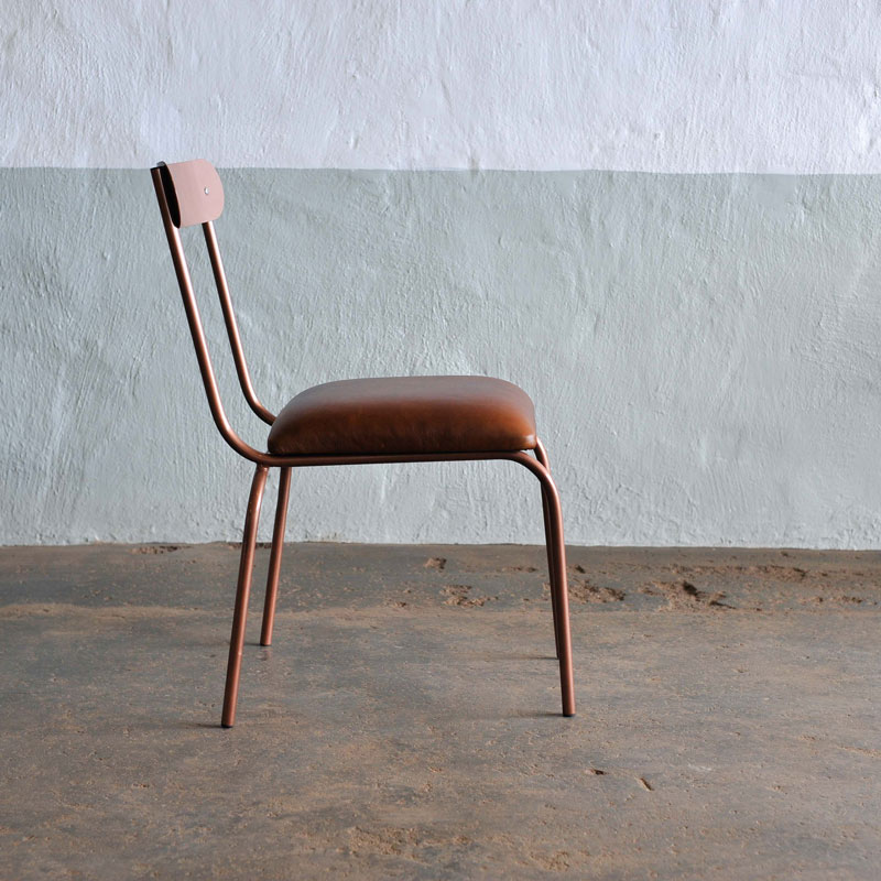 The Skool Chair | Steel & Leather - Image 13