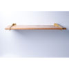 Stirrup Shelf Brackets | Solid Brass | with shelf