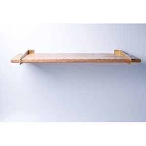 Stirrup Shelf Brackets | Solid Brass | with shelf