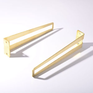 Stirrup Shelf Bracket | Solid Brass