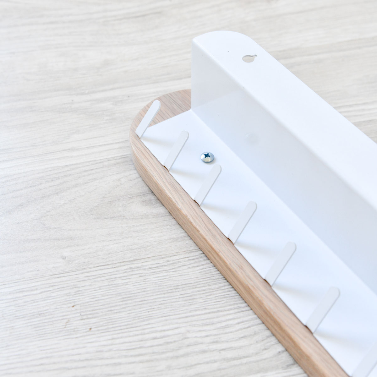 Pillola Key Hook & Shelf | Oak & Steel - Image 6