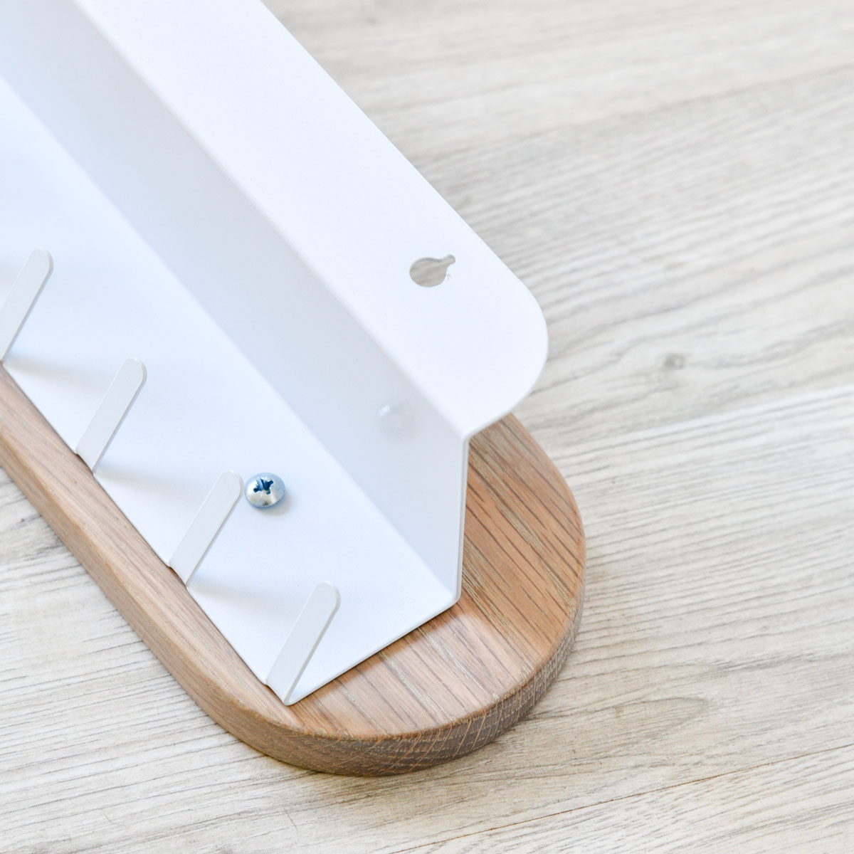 Pillola Key Hook & Shelf | Oak & Steel - Image 5