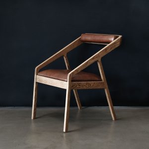 Khulu Dining Chair | Oak & Leather