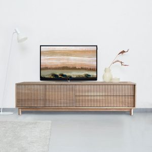 Fluted Media Unit | Oak