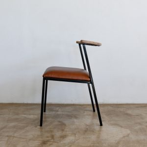 Imali Dining Chair | Steel Leather & Oak